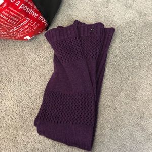 Lululemon purple wool yoga leg warmers